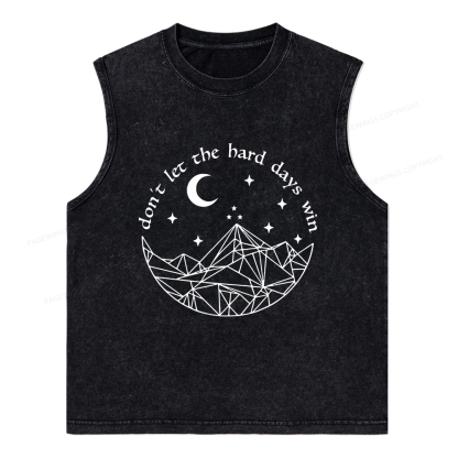 Pagewings Don’t Let the Hard Days Win Unisex Washed Tank Top