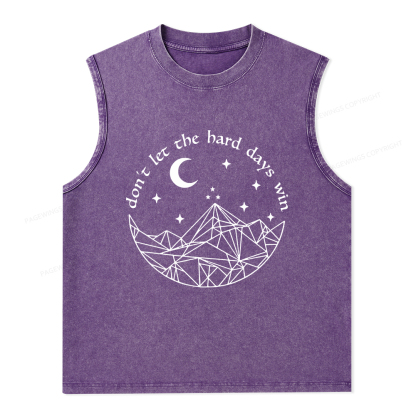 Pagewings Don’t Let the Hard Days Win Unisex Washed Tank Top