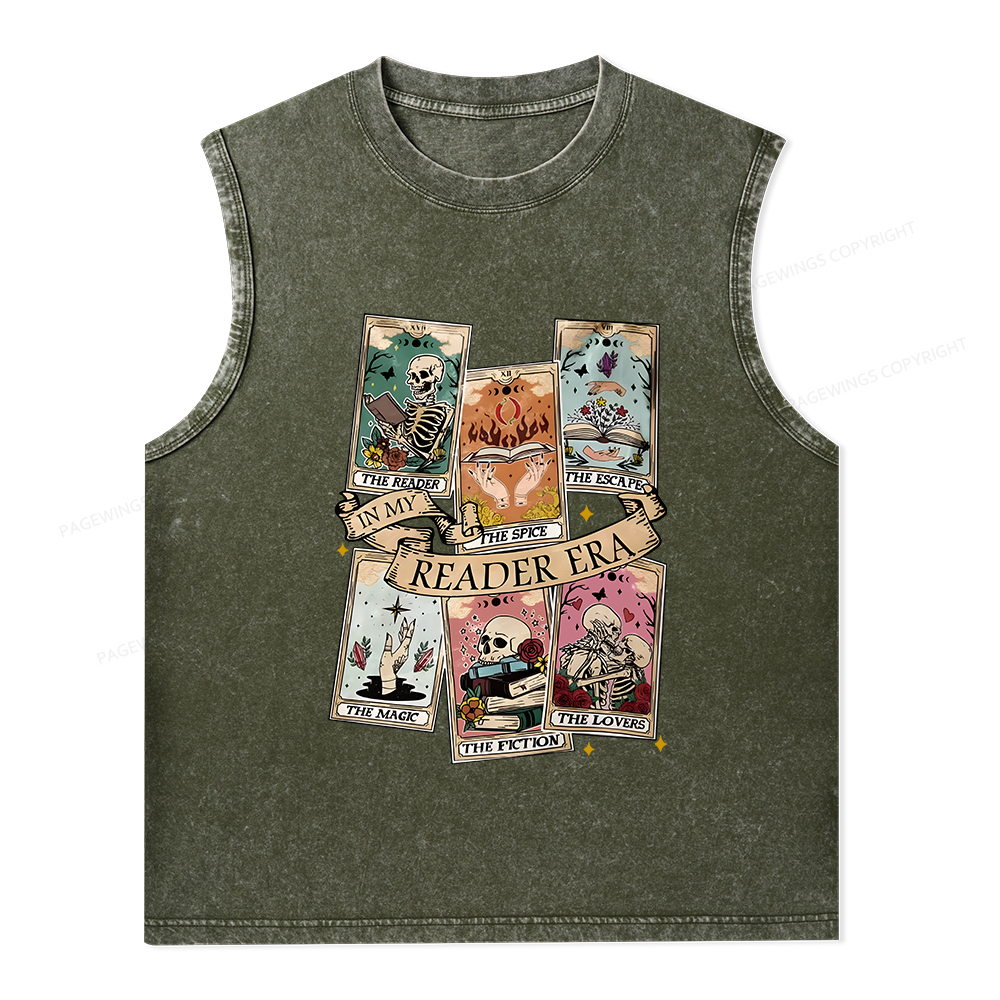Pagewings Book Lover Gift Bookish Gift Unisex Washed Tank Top