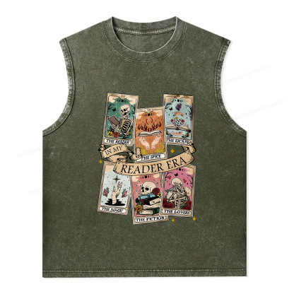 Pagewings Book Lover Gift Bookish Gift Unisex Washed Tank Top