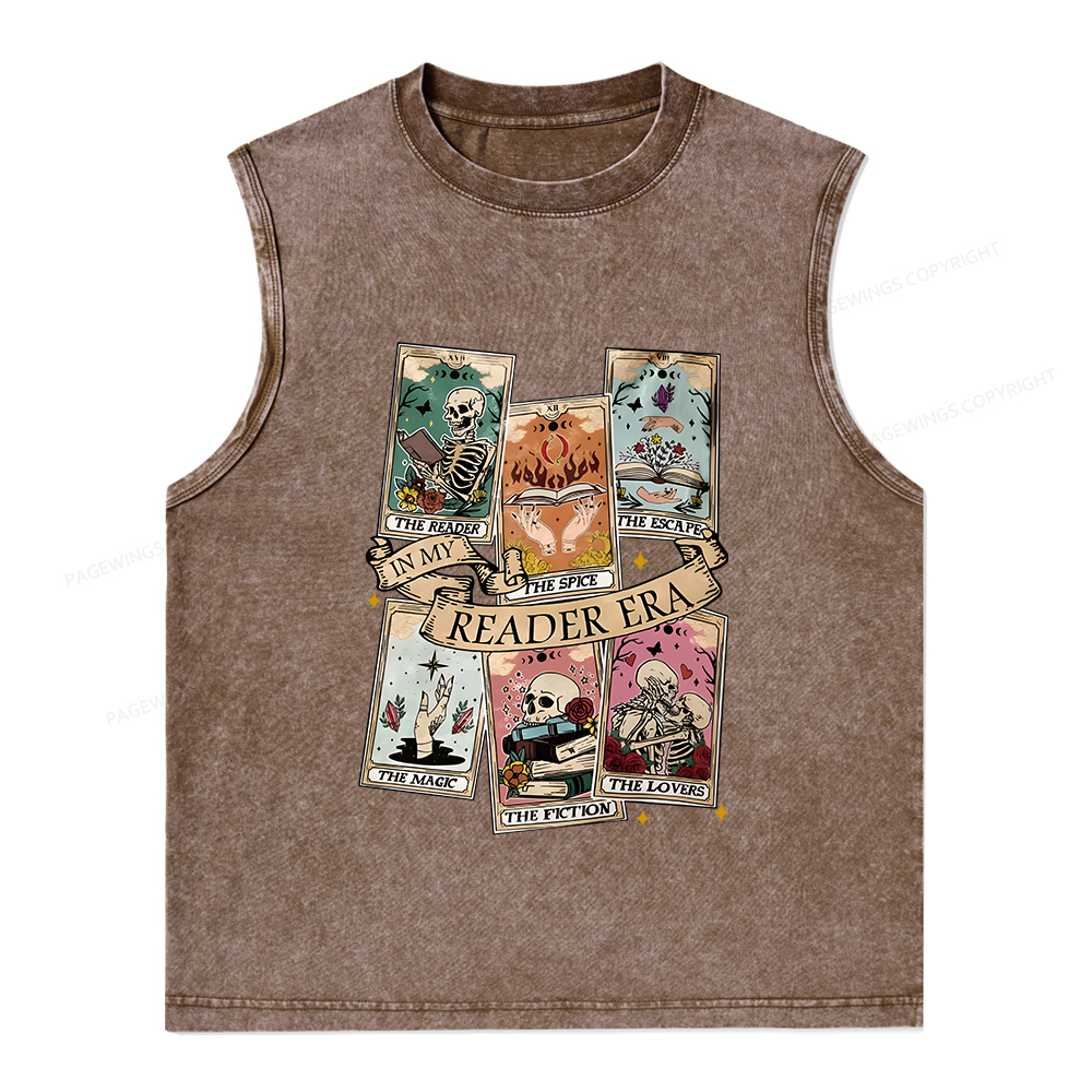Pagewings Book Lover Gift Bookish Gift Unisex Washed Tank Top