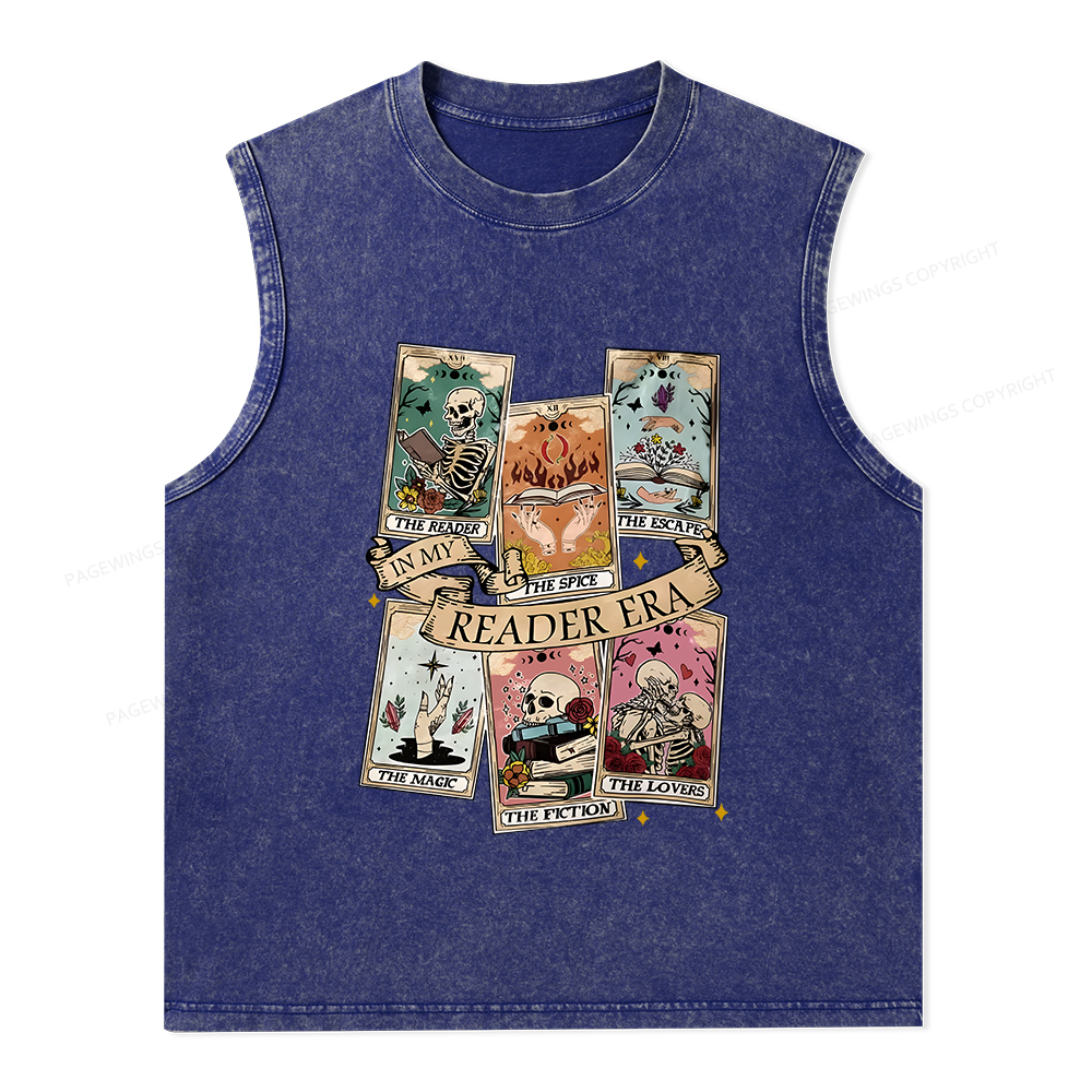 Pagewings Book Lover Gift Bookish Gift Unisex Washed Tank Top