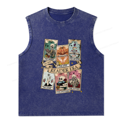 Pagewings Book Lover Gift Bookish Gift Unisex Washed Tank Top