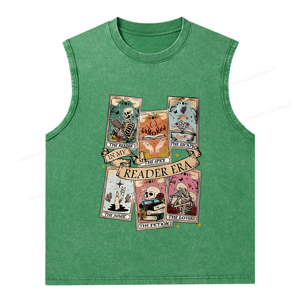 Pagewings Book Lover Gift Bookish Gift Unisex Washed Tank Top