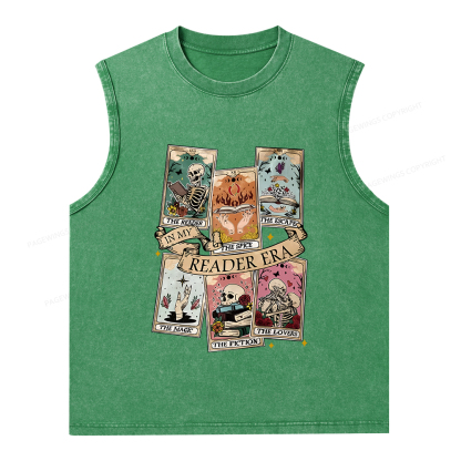 Pagewings Book Lover Gift Bookish Gift Unisex Washed Tank Top