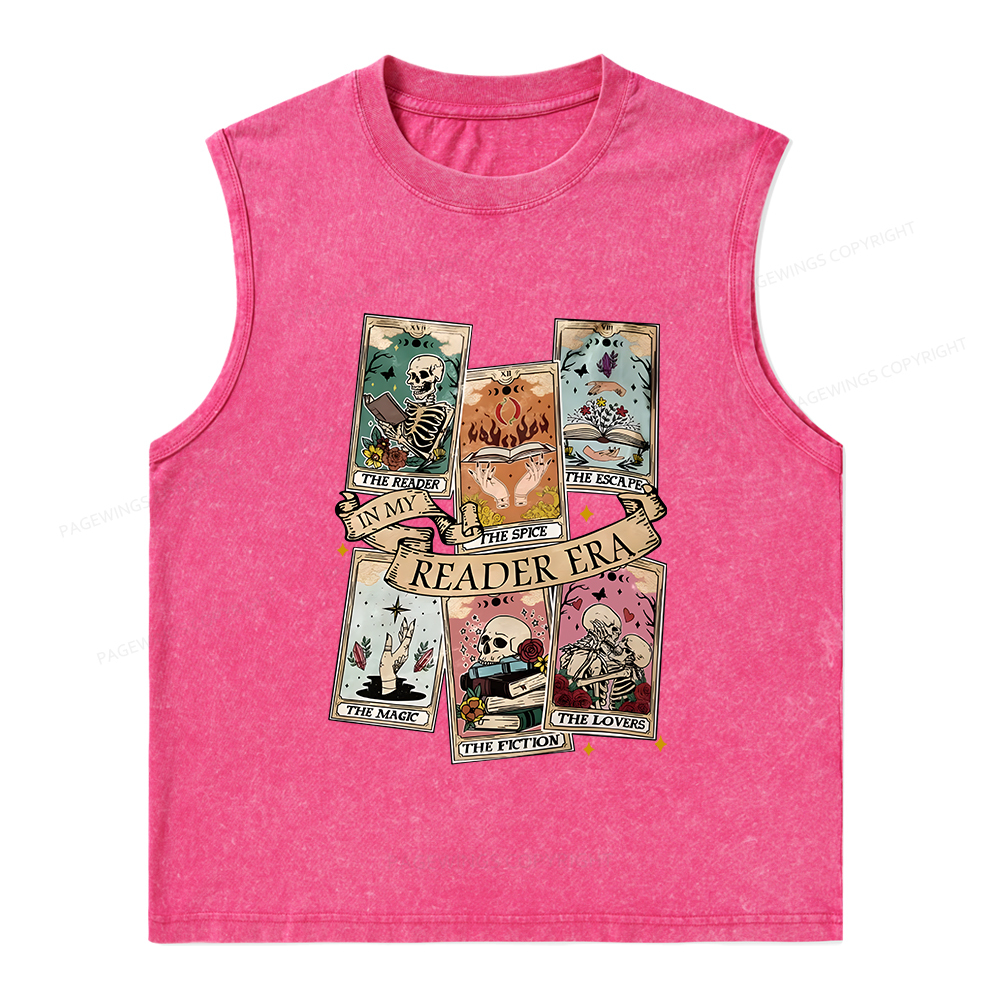Pagewings Book Lover Gift Bookish Gift Unisex Washed Tank Top