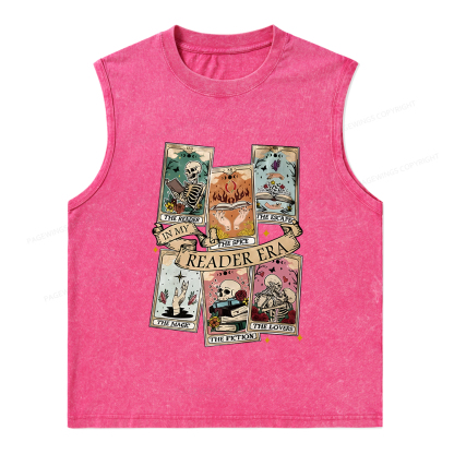 Pagewings Book Lover Gift Bookish Gift Unisex Washed Tank Top