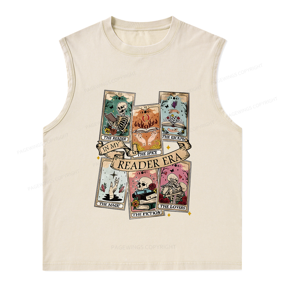 Pagewings Book Lover Gift Bookish Gift Unisex Washed Tank Top