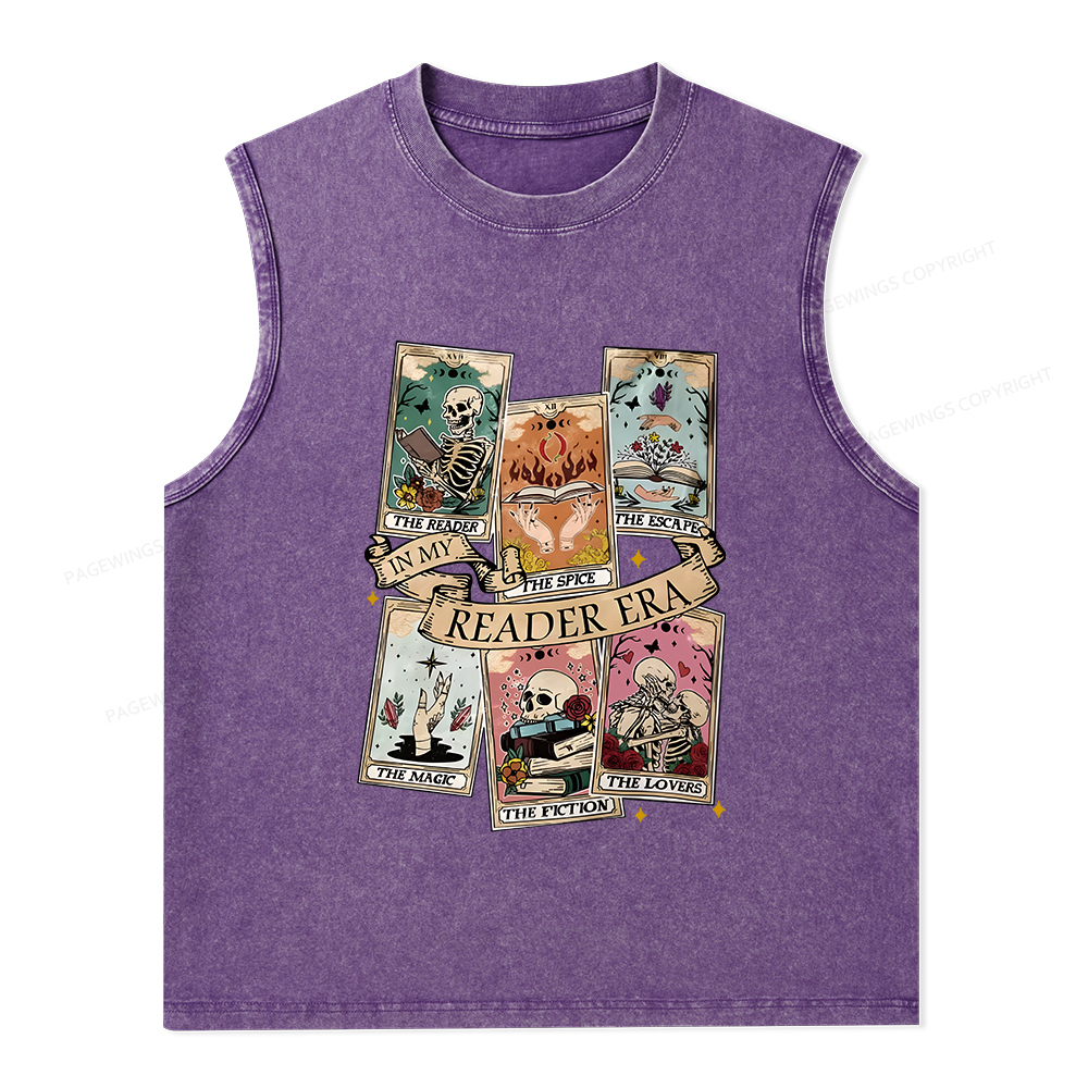 Pagewings Book Lover Gift Bookish Gift Unisex Washed Tank Top