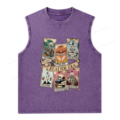 Pagewings Book Lover Gift Bookish Gift Unisex Washed Tank Top
