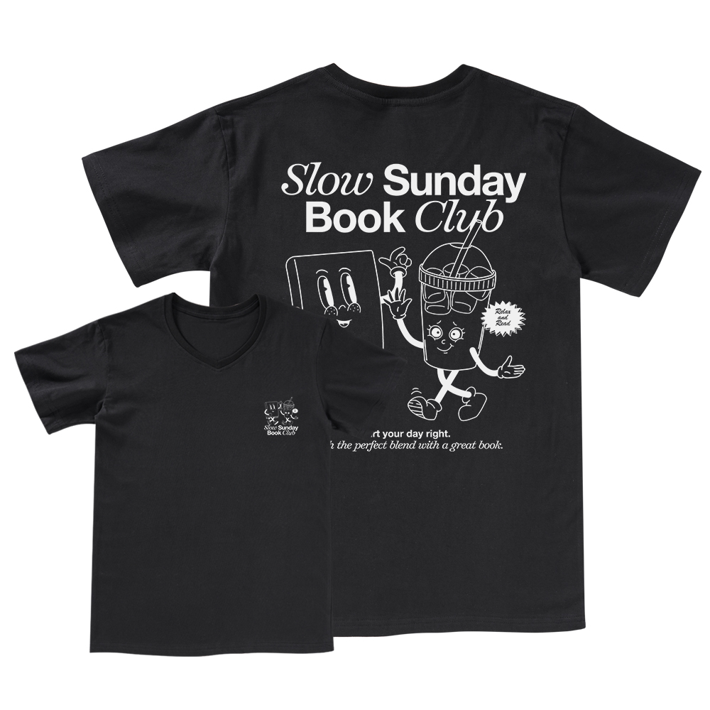 Pagewings Slow Sunday Book Club V-neck T-shirt