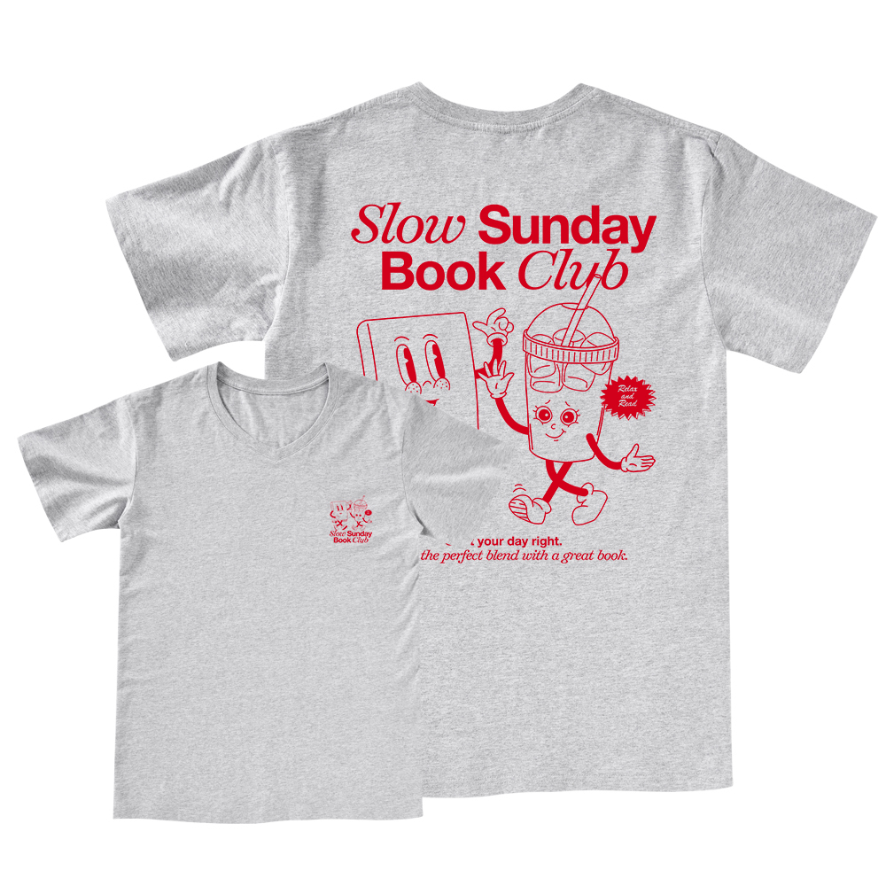 Pagewings Slow Sunday Book Club V-neck T-shirt
