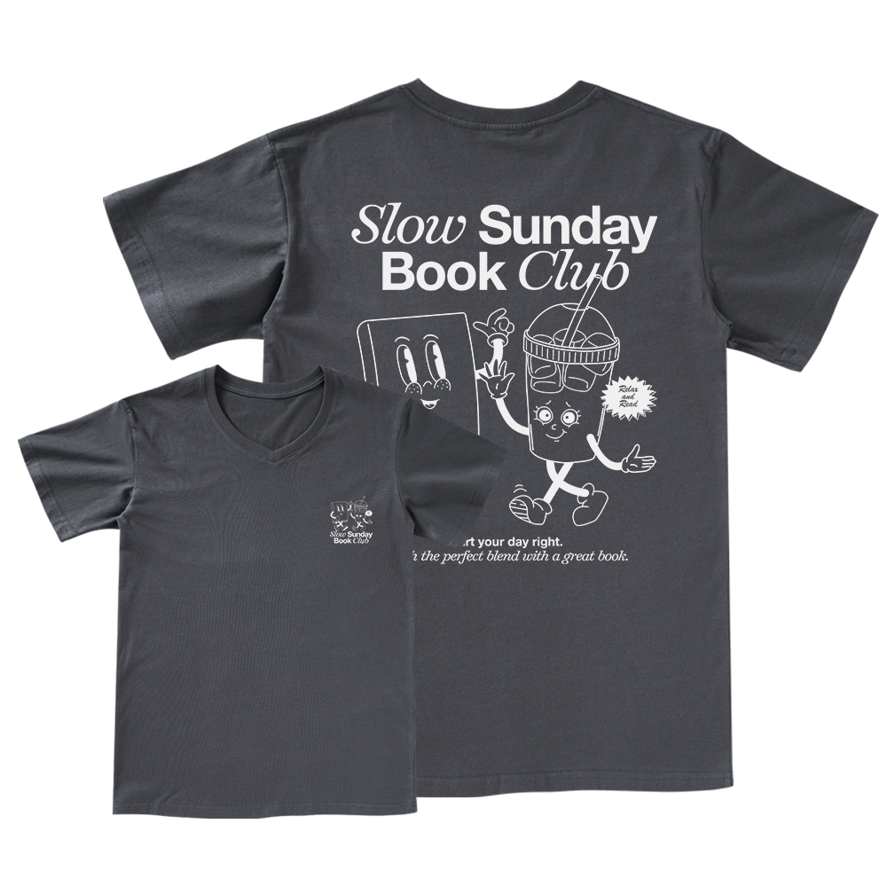 Pagewings Slow Sunday Book Club V-neck T-shirt