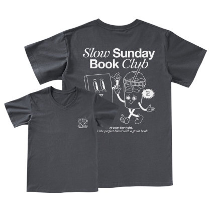 Pagewings Slow Sunday Book Club V-neck T-shirt