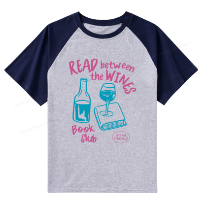 Pagewings Wine Lover Book Club Raglan T-shirt