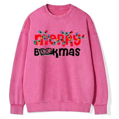 Pagewings Christmas Book Unisex Washed Sweatshirt