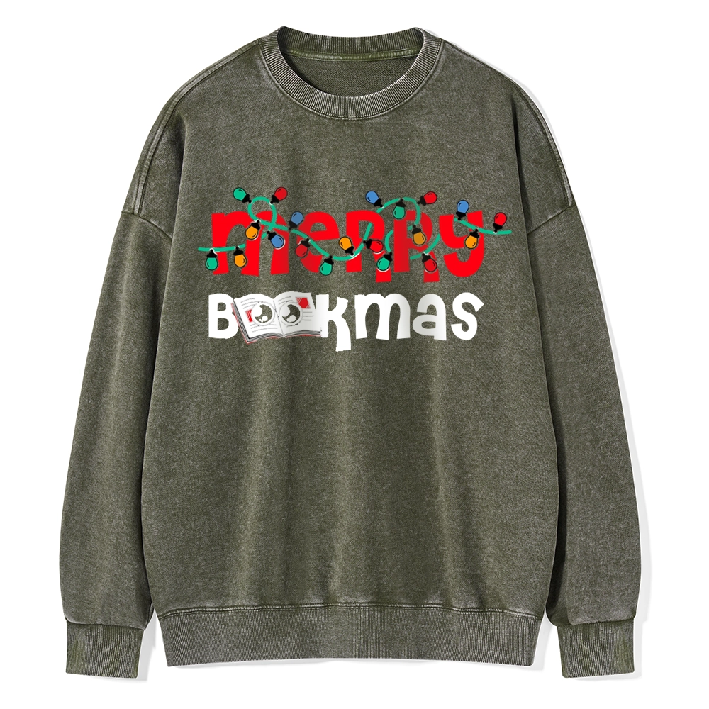 Pagewings Christmas Book Unisex Washed Sweatshirt