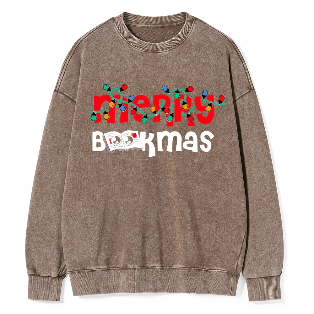 Pagewings Christmas Book Unisex Washed Sweatshirt