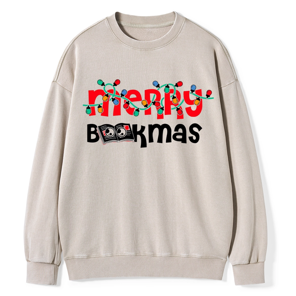 Pagewings Christmas Book Unisex Washed Sweatshirt