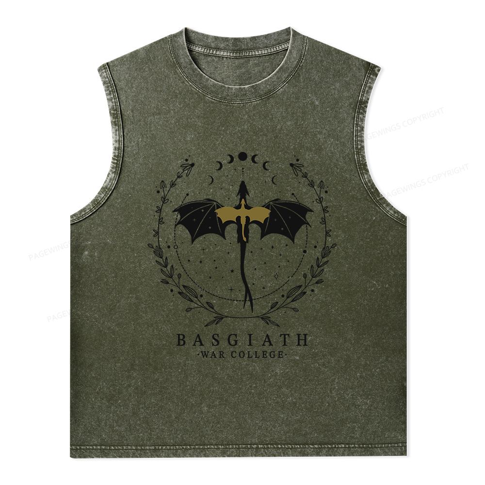 Pagewings Basgiath War College Unisex Washed Tank Top