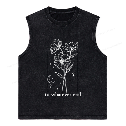 Pagewings To Whatever End Hoodie Unisex Washed Tank Top