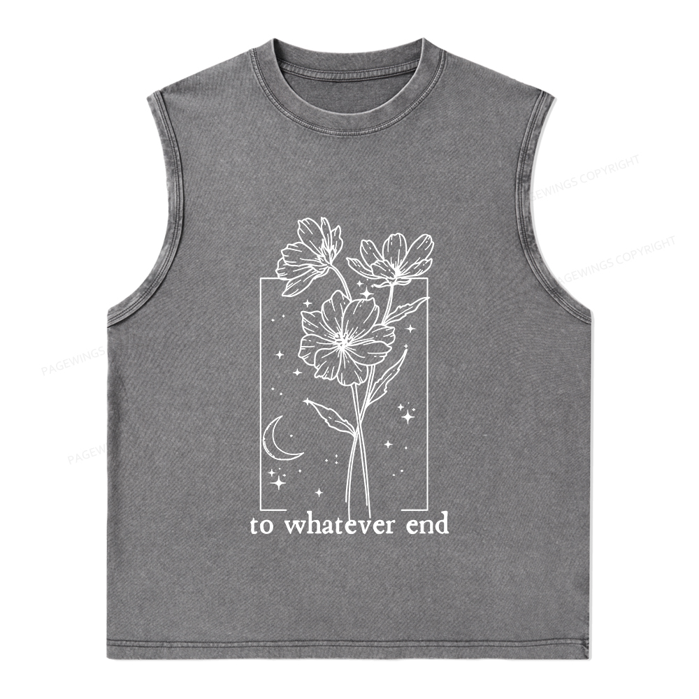 Pagewings To Whatever End Hoodie Unisex Washed Tank Top