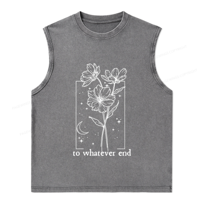 Pagewings To Whatever End Hoodie Unisex Washed Tank Top