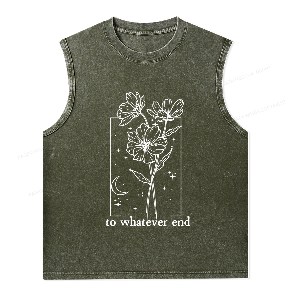 Pagewings To Whatever End Hoodie Unisex Washed Tank Top