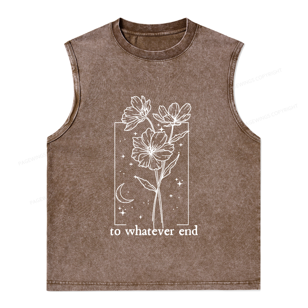 Pagewings To Whatever End Hoodie Unisex Washed Tank Top