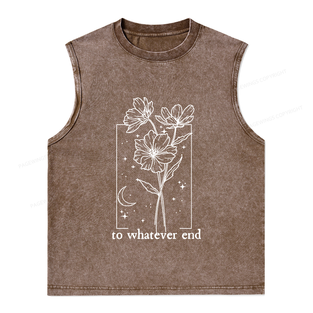 Pagewings To Whatever End Hoodie Unisex Washed Tank Top