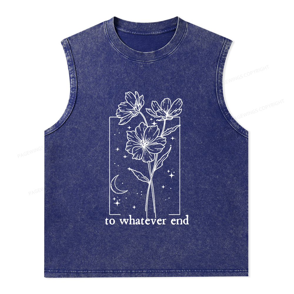Pagewings To Whatever End Hoodie Unisex Washed Tank Top