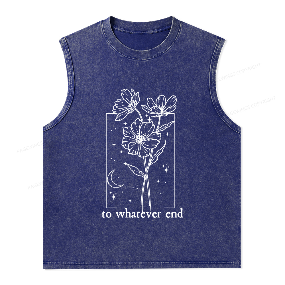 Pagewings To Whatever End Hoodie Unisex Washed Tank Top