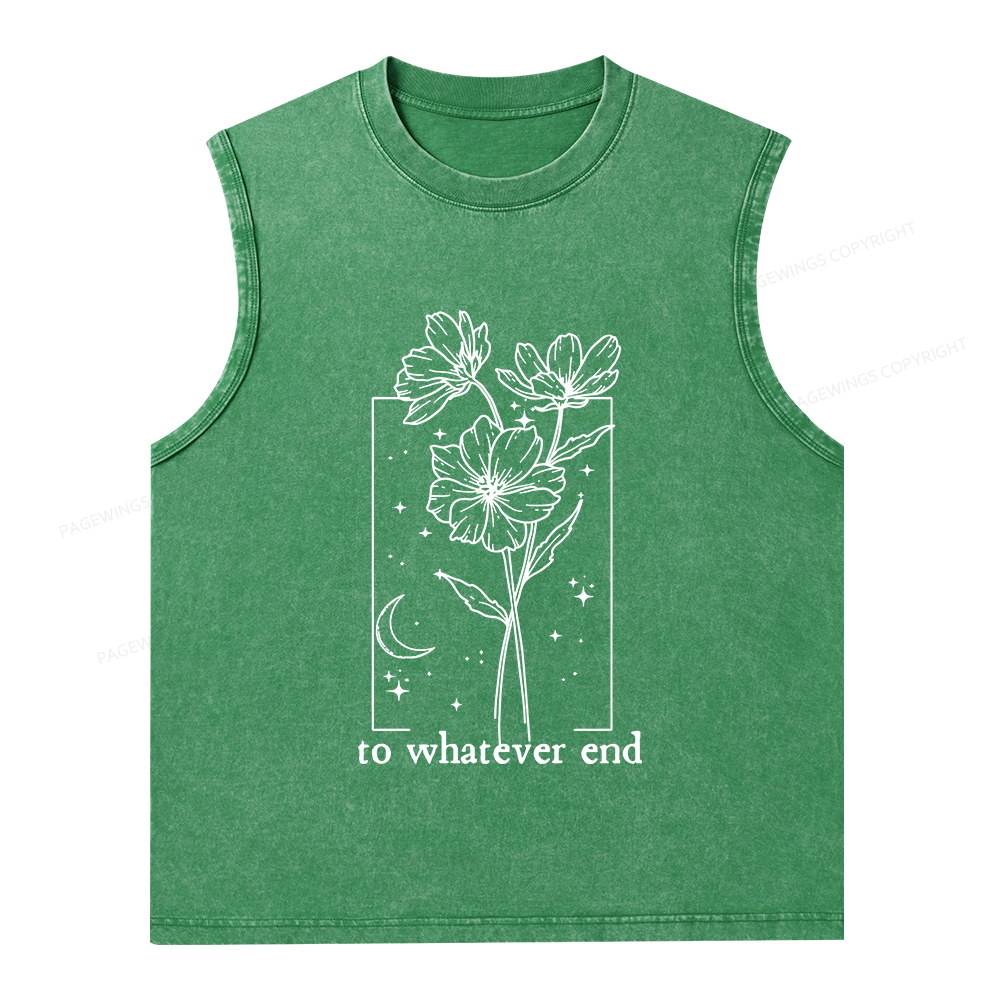Pagewings To Whatever End Hoodie Unisex Washed Tank Top