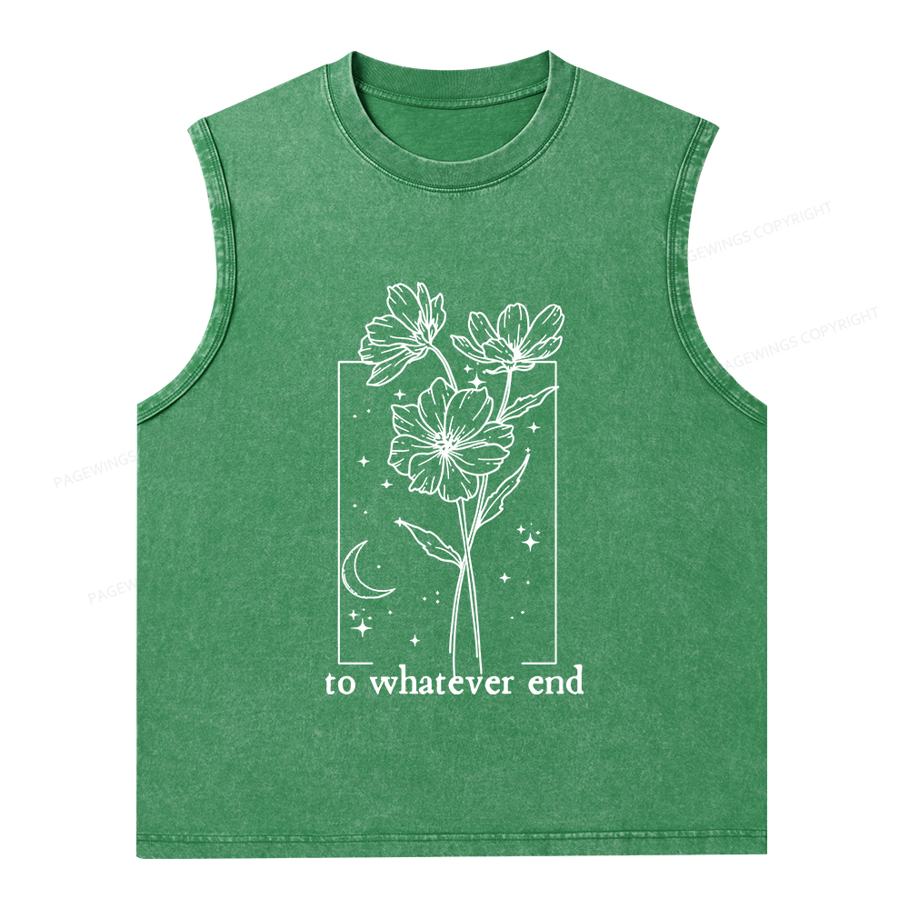 Pagewings To Whatever End Hoodie Unisex Washed Tank Top