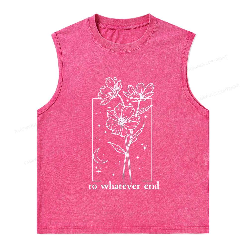 Pagewings To Whatever End Hoodie Unisex Washed Tank Top