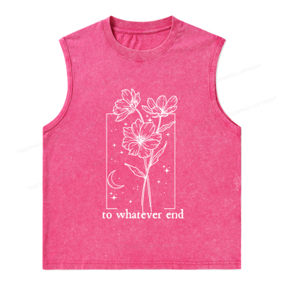 Pagewings To Whatever End Hoodie Unisex Washed Tank Top
