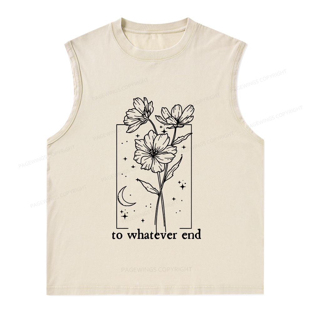 Pagewings To Whatever End Hoodie Unisex Washed Tank Top