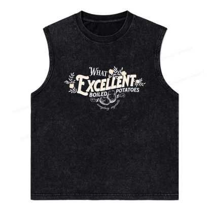 Pagewings What Excellent Boiled Potatoes Unisex Washed Tank Top