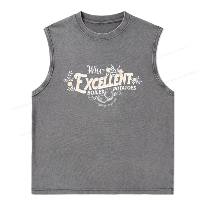 Pagewings What Excellent Boiled Potatoes Unisex Washed Tank Top