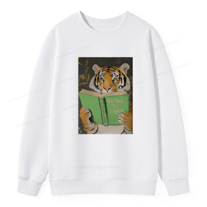 Pagewings Motivational Tiger Reading Unisex Classic Sweatshirt