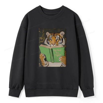 Pagewings Motivational Tiger Reading Unisex Classic Sweatshirt