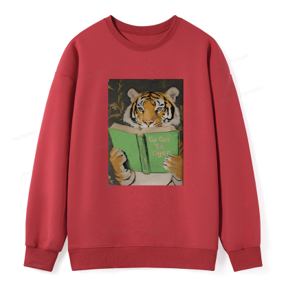 Pagewings Motivational Tiger Reading Unisex Classic Sweatshirt