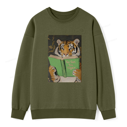 Pagewings Motivational Tiger Reading Unisex Classic Sweatshirt