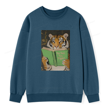 Pagewings Motivational Tiger Reading Unisex Classic Sweatshirt