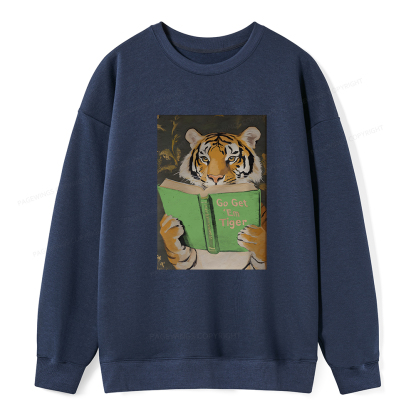 Pagewings Motivational Tiger Reading Unisex Classic Sweatshirt