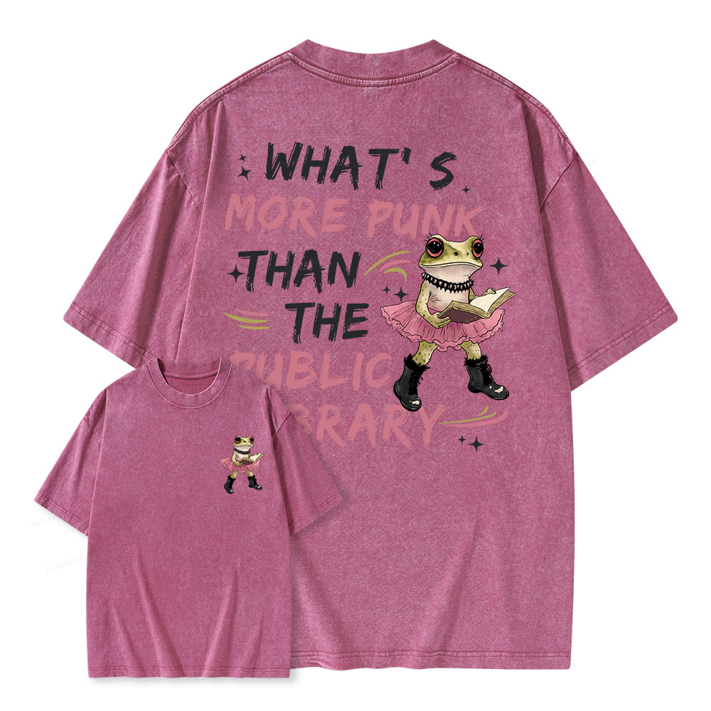 Pagewings What's More Punk Than The Public Library Unisex Washed T-shirt