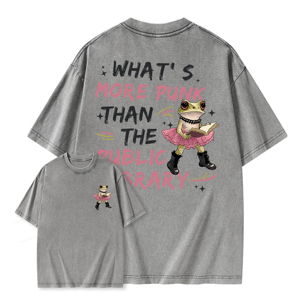 Pagewings What's More Punk Than The Public Library Unisex Washed T-shirt