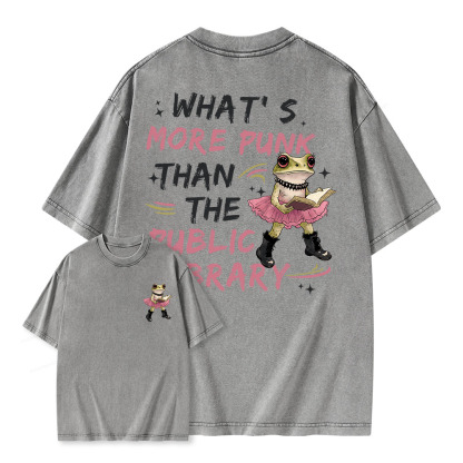 Pagewings What's More Punk Than The Public Library Unisex Washed T-shirt