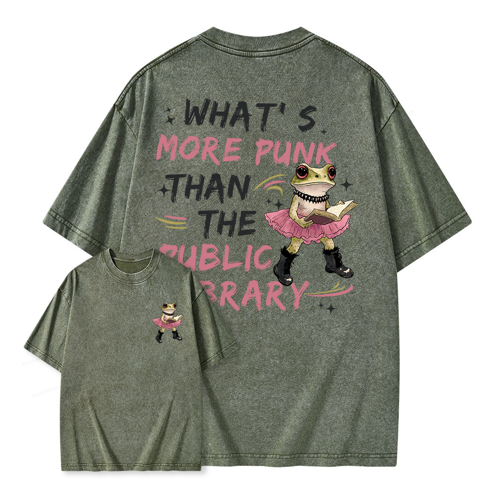 Pagewings What's More Punk Than The Public Library Unisex Washed T-shirt