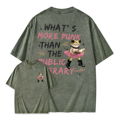 Pagewings What's More Punk Than The Public Library Unisex Washed T-shirt